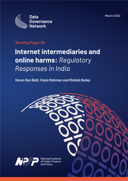 Internet Intermediaries and Online Harms: Regulatory Responses in India