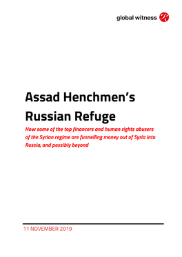 Assad Henchmen's Russian Refuge