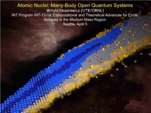 Atomic Nuclei: Many-Body Open Quantum Systems