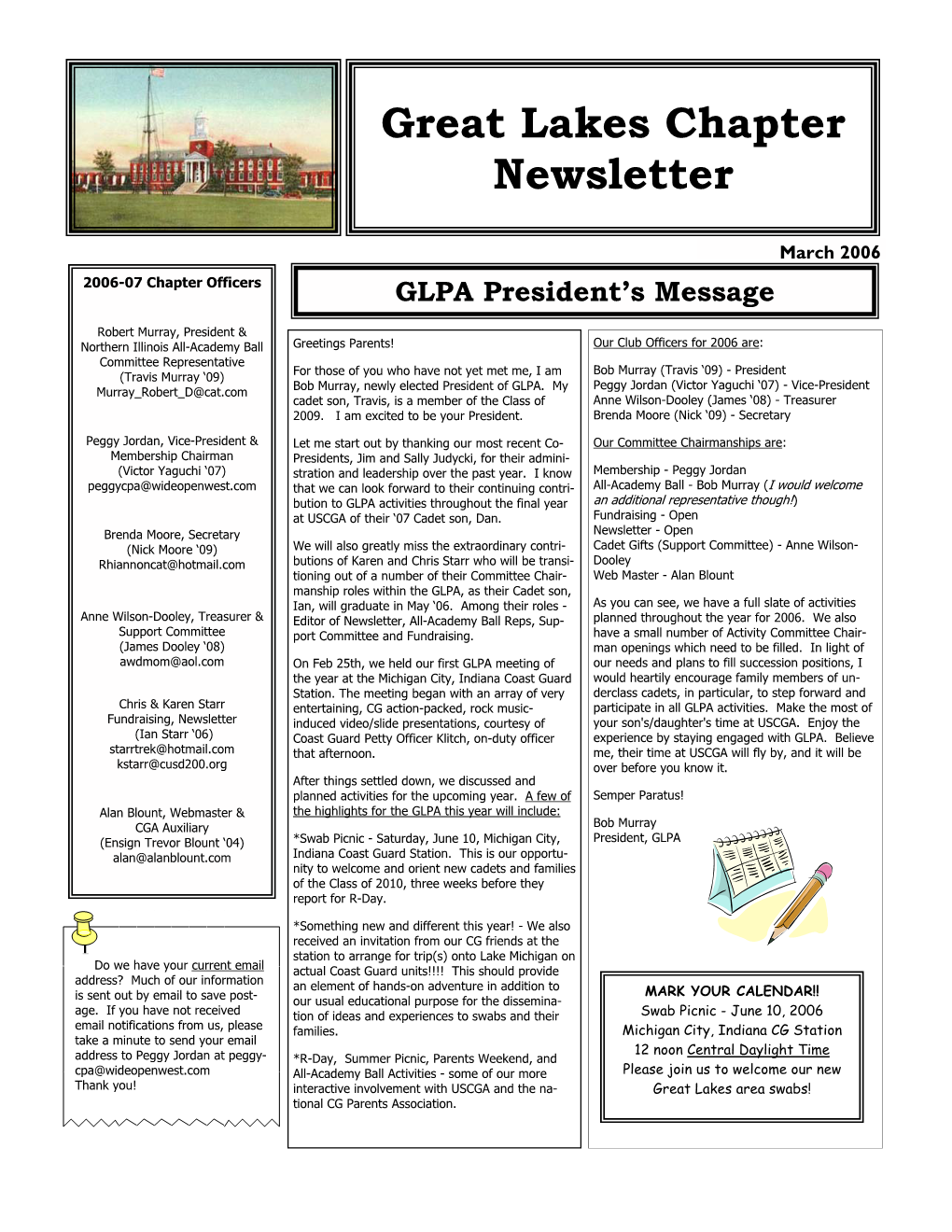 Great Lakes Chapter Newsletter