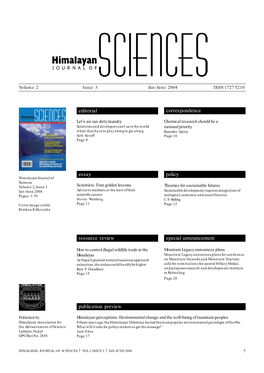 Himalayan Journal of Sciences