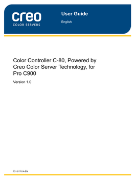Color Controller C-80, Powered by Creo Color Server Technology, for Pro C900