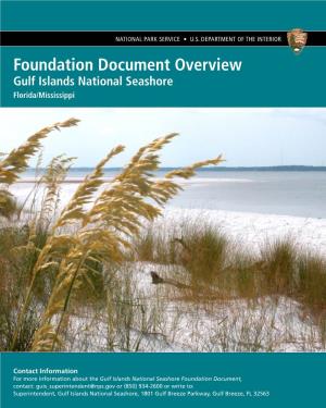 Gulf Islands National Seashore Foundation Document Overview
