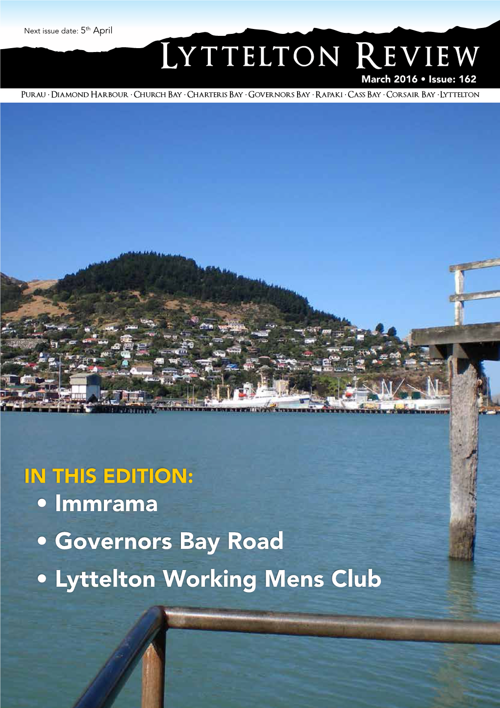 • Immrama • Governors Bay Road • Lyttelton Working Mens Club NEWS