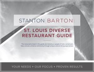 St. Louis Diverse Restaurant Guide