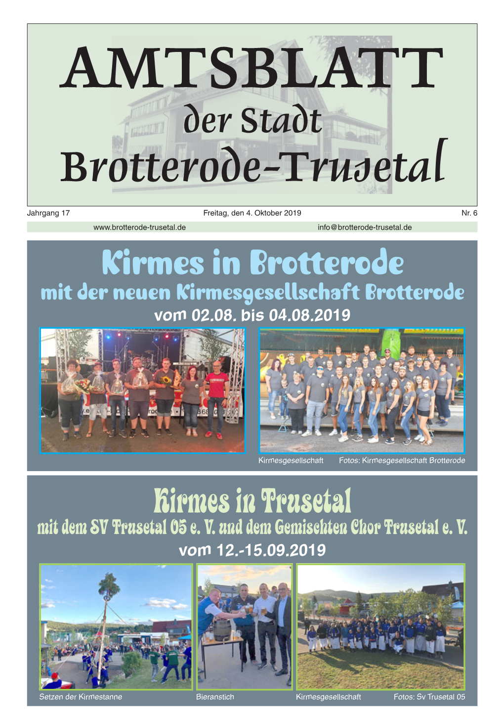 Amtsblatt Brotterode-Trusetal Oktober 2019.Pdf