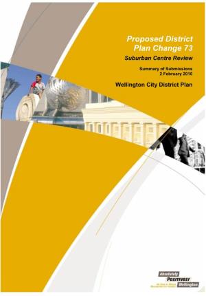 Proposed District Plan Change 73 Suburban Centre Review
