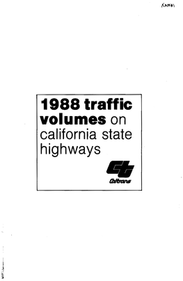 Traffic Volumes on California State Highways