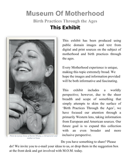 Birth Practices Through the Ages This Exhibit