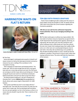 Harrington Waits on Flat=S Return Cont