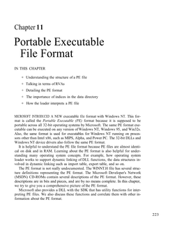 Portable Executable File Format