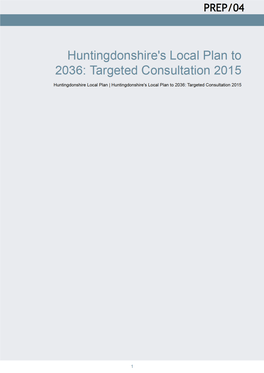 Huntingdonshire's Local Plan to 2036: Targeted Consultation 2015