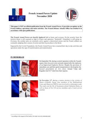 French Armed Forces Update November 2020