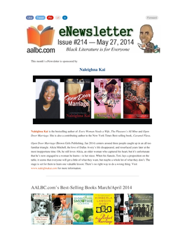 AALBC.Com Enewsletter and Our Blog Posts on Your Kindle Ebook Reader