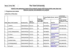 The Tamil University