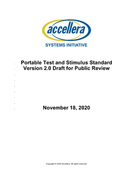 Portable Test and Stimulus Standard