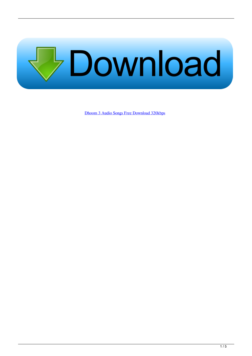 Dhoom 3 Audio Songs Free Download 320Kbps