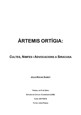 Àrtemis Ortígia
