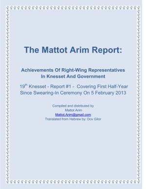 The Mattot Arim Report