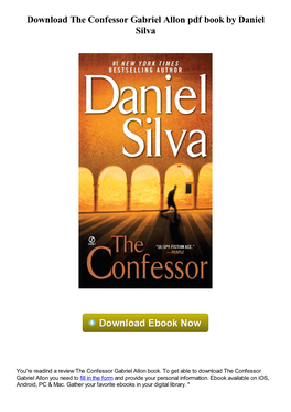 Download the Confessor Gabriel Allon Pdf Ebook by Daniel Silva
