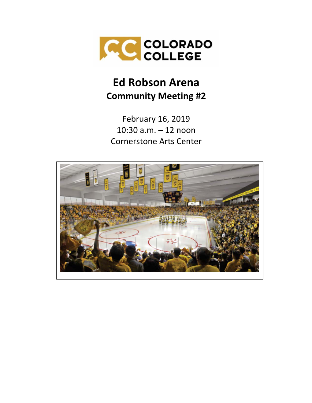 Ed Robson Arena Community Meeting #2