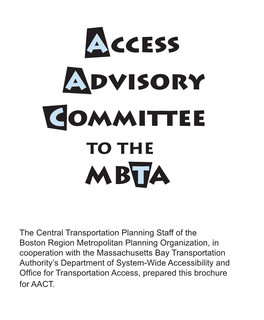 Access Advisory Committee MBTA