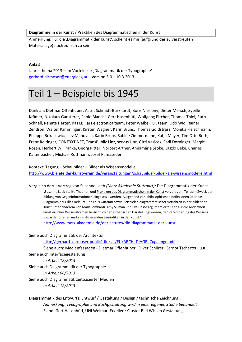 Teil 1 – Beispiele Bis 1945