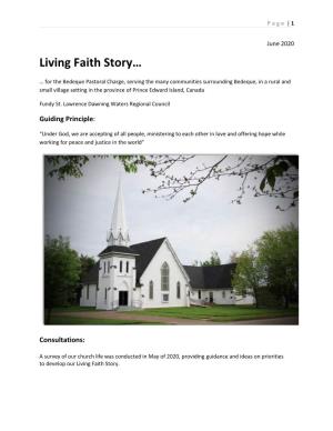 Living Faith Story…