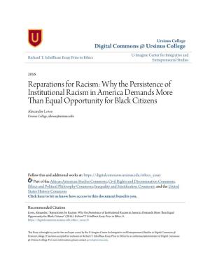 Reparations for Racism