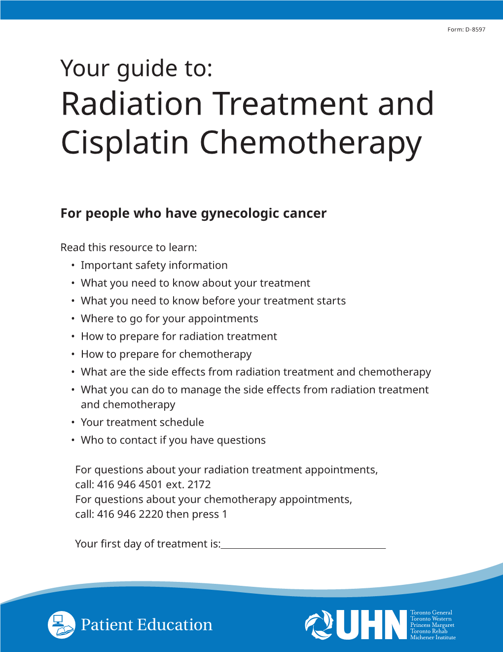 Radiation Treatment and Cisplatin Chemotherapy