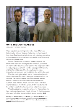 Until the Light Takes Us Wednesday 7 October at 6:15Pm