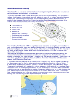 Methods of Position Plotting