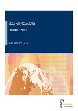 Global Policy Council 2009 Conference Report