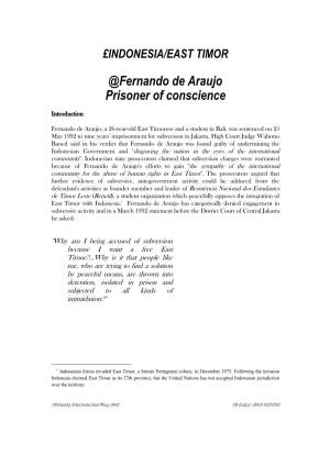@Fernando De Araujo Prisoner of Conscience