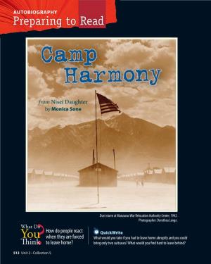 Camp Harmony, Sone Wrote Several Letters to a Friend Describing the Living Conditions in the Camp