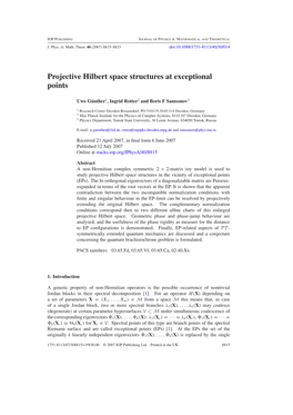 Projective Hilbert Space Structures at Exceptional Points