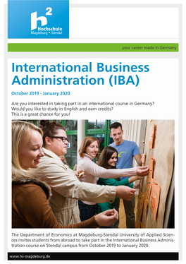 International Business Administration (IBA) October 2019 - January 2020