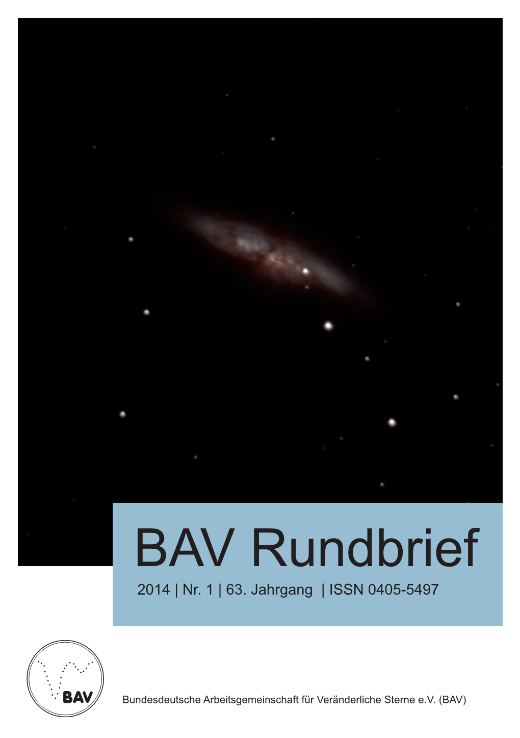 BAV Rundbrief Nr. 1 (2014)