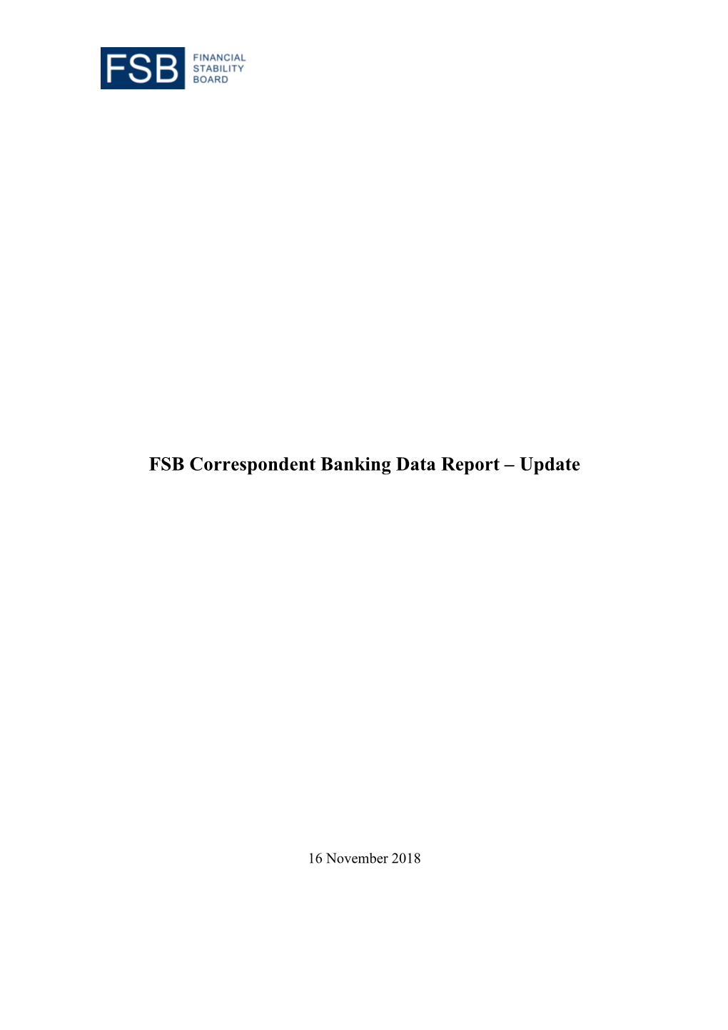 FSB Correspondent Banking Data Report – Update