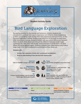 Bird Language Exploration