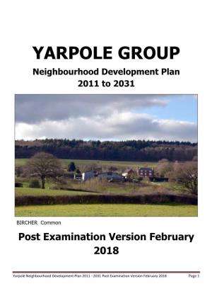 Yarpole Group Neighbourhood Plan Area