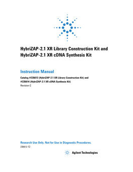 Manual: Hybrizap-2.1 XR Library Construction Kit and Hybrizap-2.1