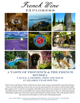 A Taste of Provence & the French Riviera