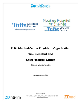 Tufts Medical Center Physicians Organization Vice President and Chief Financial Officer