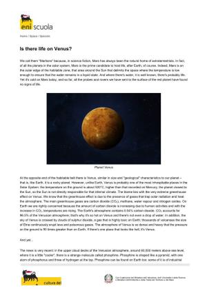 "Is There Life on Venus?" Pdf File