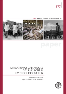 Mitigation of Greenhouse Gas Emissions in Livestock Production