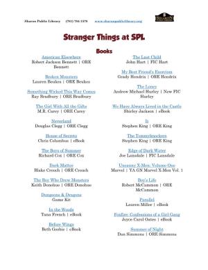 Stranger Things at SPL