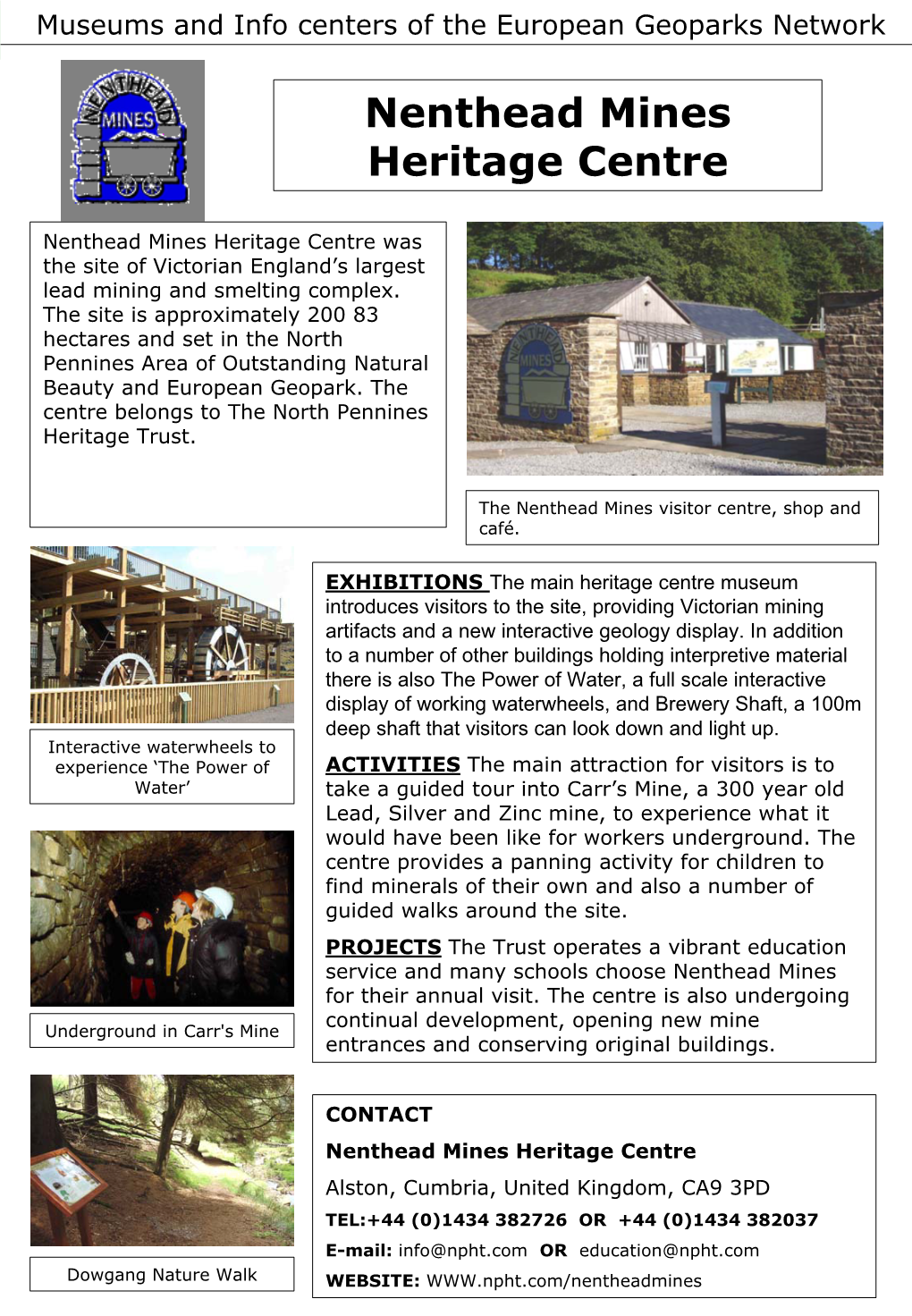 Nenthead Mines Heritage Centre