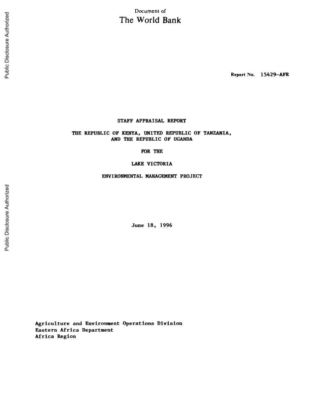 World Bank Document