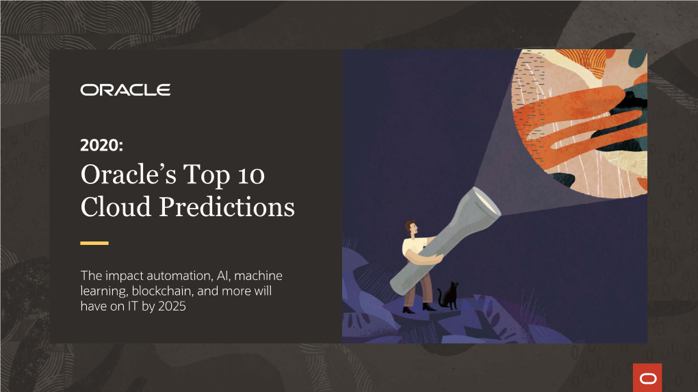 Oracle's Top 10 Cloud Predictions for 2020